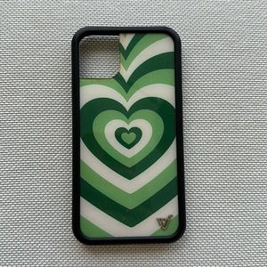 iPhone 11 Wildflower Matcha Latte Love Phone Case Green